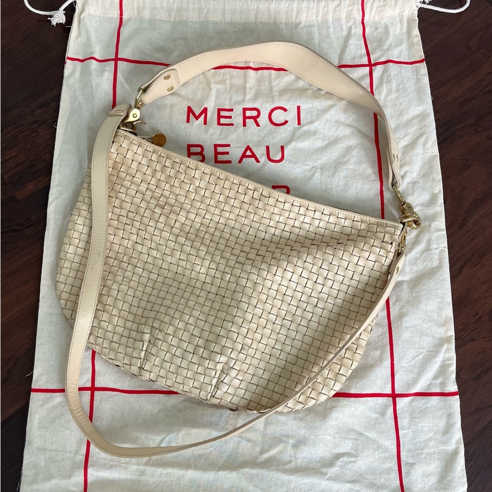 Clare V Moyen Messenger, Cream